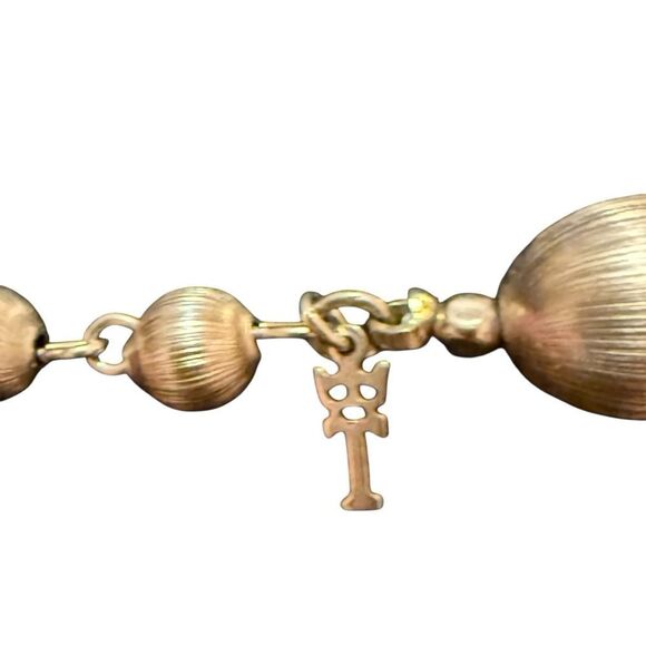 Vintage Alfred Philippe Crown Trifari Gold Beaded Necklace EUC - Picture 4 of 7